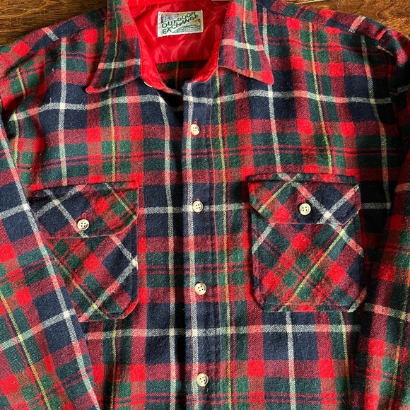 Outdoor exchange, true vintage, extra large flannel, long sleeve shirt. - Picture 2 of 5